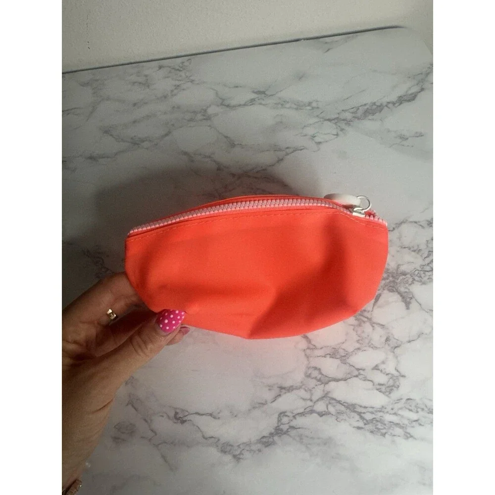 Drunk Elephant Orange Makeup Bag Zipper Cosmetic Pouch Zip Makeup Case